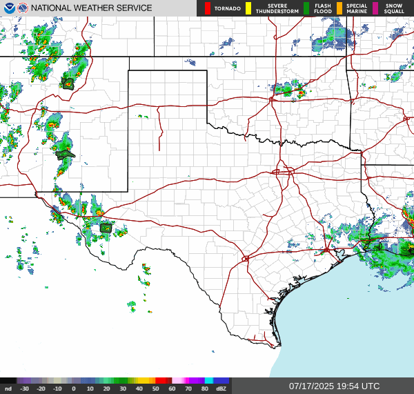 Weather radar map